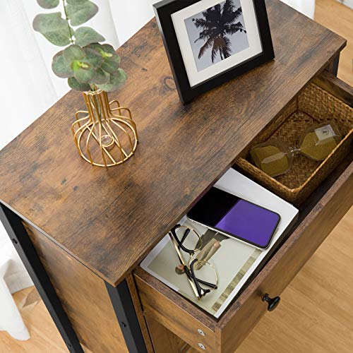 HOOBRO Kommode Schrank, Vintage Sideboard, Beistellschrank mit Schubladen, Eingebauten Verstellbaren Regale… – Bild 4