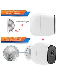 Soporte de pared para Arlo, soporte de pared de seguridad magnética para cámaras inalámbricas NETGEAR Arlo y Arlo Pro, soporte de rotación de 360 grados