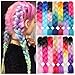 2Pcs/lot Girl Jumbo Braids Long Fishtail Ponytail Rainbow Tone Ombre Kanekalon Hair Extension Synthetic Fiber Twist Braiding Hair