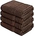 Utopia Towels Cotton Hand Towels, 4 Pack Towels, 700 GSM, Dark Brown