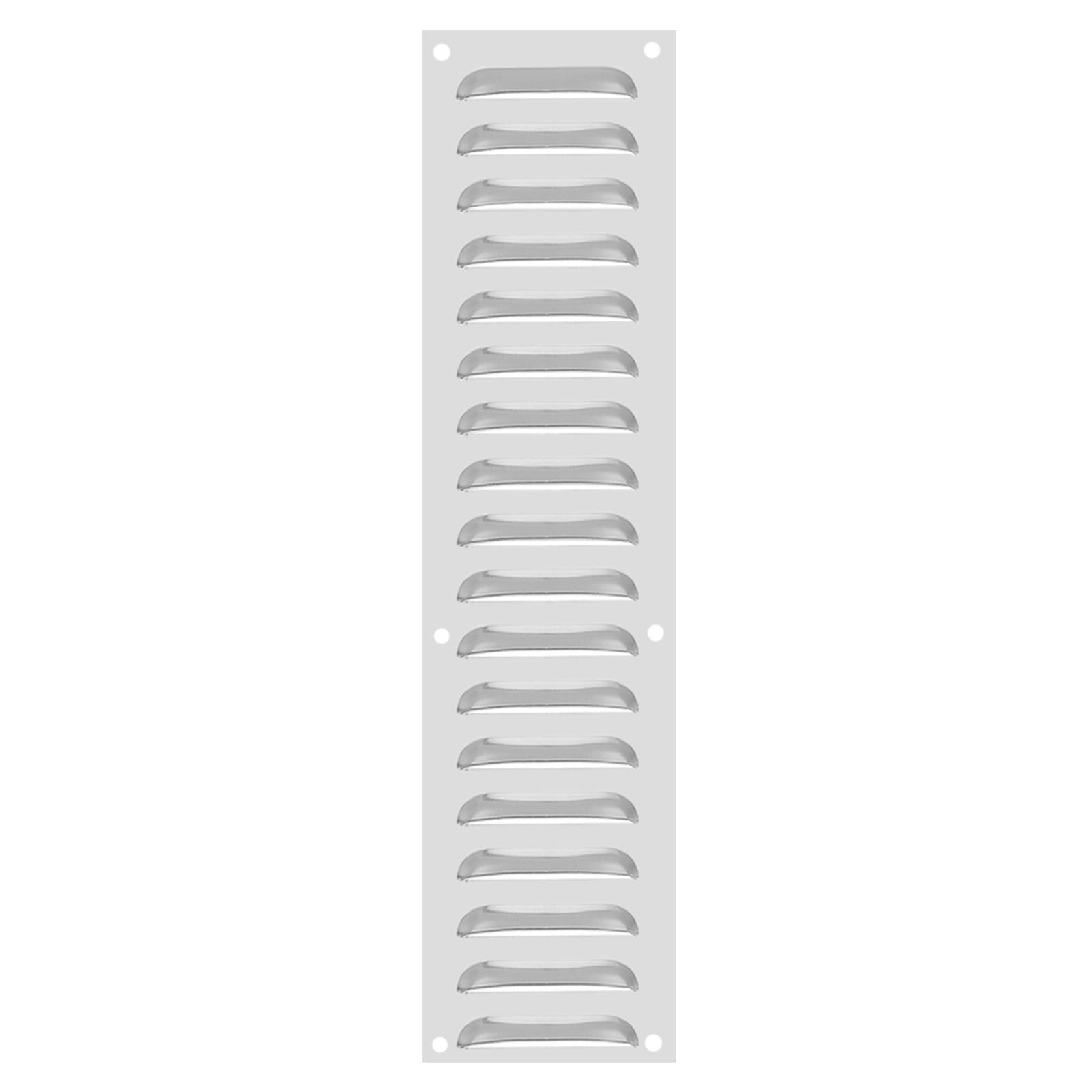PATIKIL 4 x 20 Inch Aluminum Vent Cover, Screen Air Grille Ventilation Cover HVAC Louvered Grill for Home Kitchen Fireplace Wall Ceiling, Silver Tone