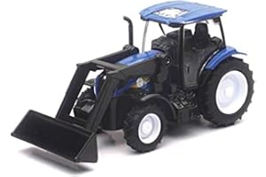 New-Ray Toys 32123 Die Cast New Holland Farm Tractor T6 with Loader Blue