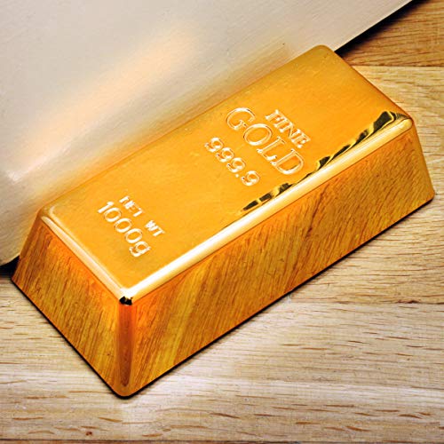 Goldbarren Türstopper und Briefbeschwerer - Lustiger Türversteller aus Fake Gold täuschend echt! – Bild 4