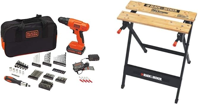 black and decker 100 piece carrying case workbench