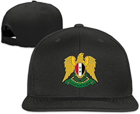 Coat Of Arms Of SyriaCotton Snackbak Cap Baseball Caps Adjustable Flatbrim Cap Black