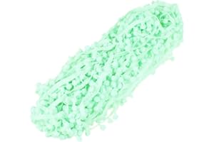 ZHIHENG 20 Yards Pom Poms Fringe Ball Trim Sewing Ribbon Embroidered Lace Tassel Applique for Clothing Accessories Bedding Quilting Crafts Supplies (Aqua)