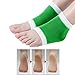 webueat Gel Moisturizing Socks Soft Repair Dry Cracked Heel,Green-White