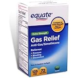Equate - Gas Relief, Extra Strength, Simethicone 125 mg, 72 Softgels, Compare to Gas-X