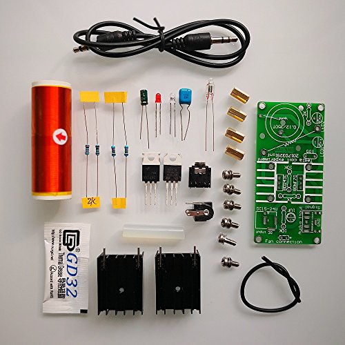 image for DIKAVS DIY Mini Tesla Coil Kit 15W Mini Music Tesla Coil Plasma Speake
