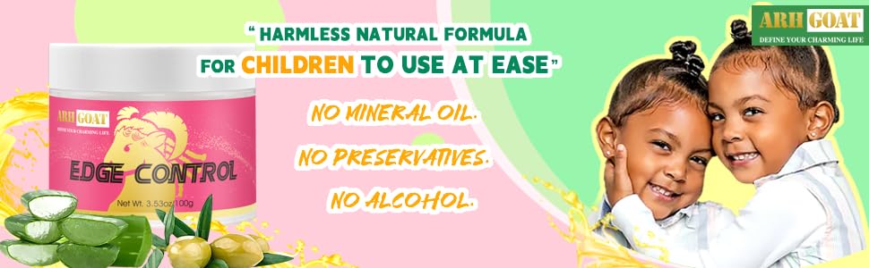 ARHGOAT Edge Control Wax for Women Non Flaking Strong Hold Long Lasting Perfect Edge Smoother Edge Tamer with Aloe Vera 3.53 Ounces