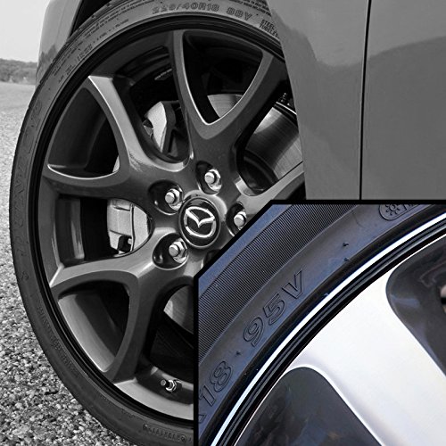 Wheel Bands Black in Black Pinstripe Rim Edge Trim for Mazda CX-5