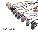 JustJamz Bulk Ear Buds Jelly Matte - 100 Pack of Colorful in-Ear Earbuds - Wired Earbuds - Stereo Sound - Silicone Earbud Tips - 3.5mm Stereo Multi-Color Earbuds for School, Classrooms, Libraries