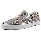 Vans Mens Classic Slip-On (Disney) Mickey Mouse/Frost Gray Skateboarding Shoes