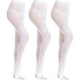 MANZI Womens Girls Solid Color Comfortable Convertible Ballet Tights 1-3 Pairs Pack