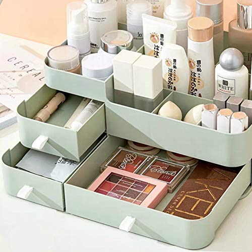 MIUOPUR Makeup Organizer for Vanity, Large Capacity Desk Organizer with