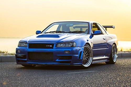 Tst Innoprint Co Nissan Skyline R34 Gt R Poster 47 Inch X 32 Inch Posters Prints Amazon Com