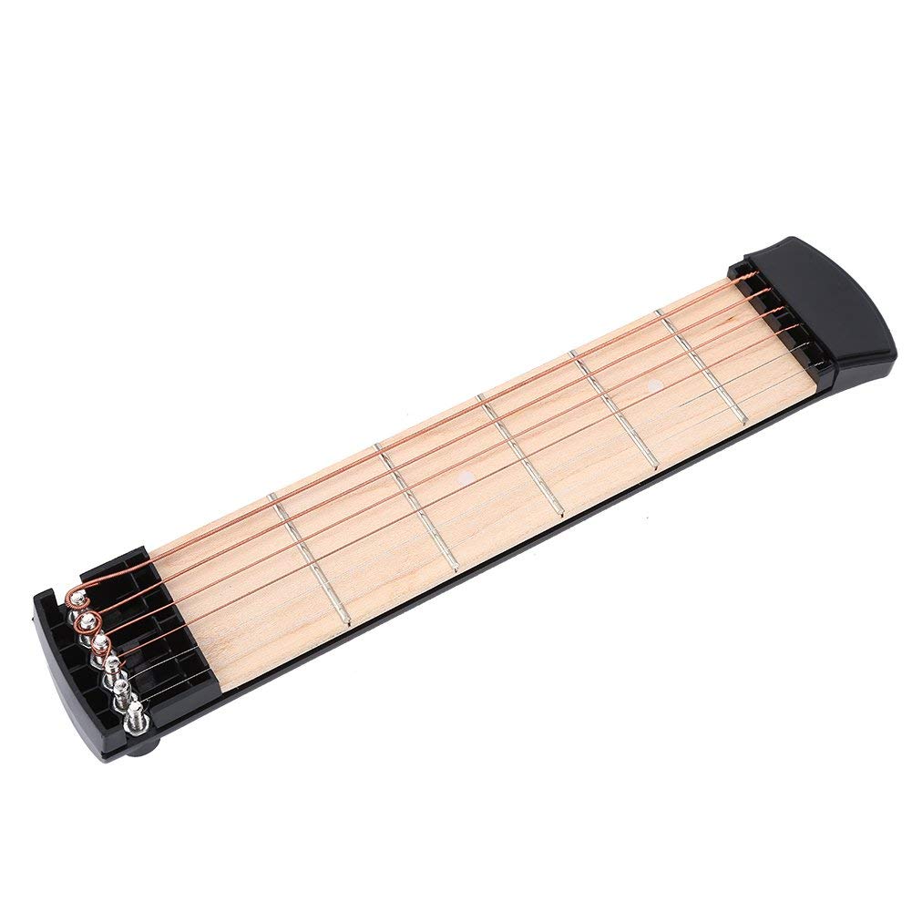 Pocket Guitar, 6 Frets Left Hand Portable Pocket Guitar Practical Neck Acoustic Guitar Practical Tool Pocket Guitar Chord Trainer Guitars Assister, Correct Guitars Pocket Guitar