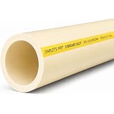 1/2 Inch FlowGuard Gold CPVC Pipe, Copper Tubing Size, Hot Water Chemical Resistant, For Residential Commercial Plumbing (0.5, 1/2" (0.625" OD / 0.489" ID), Inches, 12, Inches)
