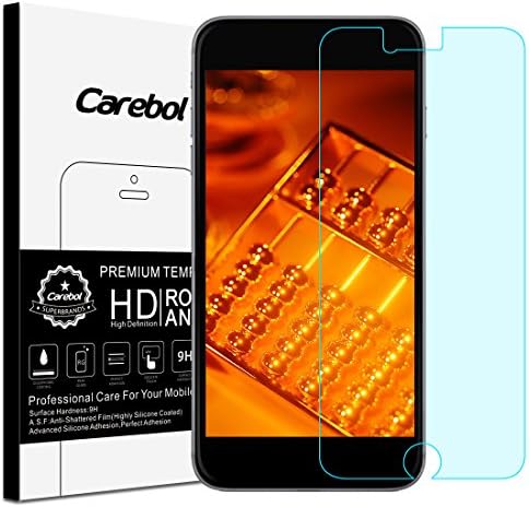 Carebol Clear Premium Tempered Glass Screen Protector for iPhone 7 Plus(5.5 inch),[Anti-scratch][High Definition][2.5D Round Edge][Anti-fingerprint][Bubble-free]