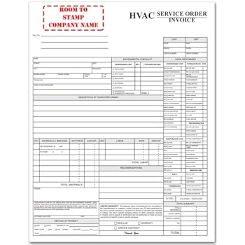 amazoncom hvac repair invoice form office products