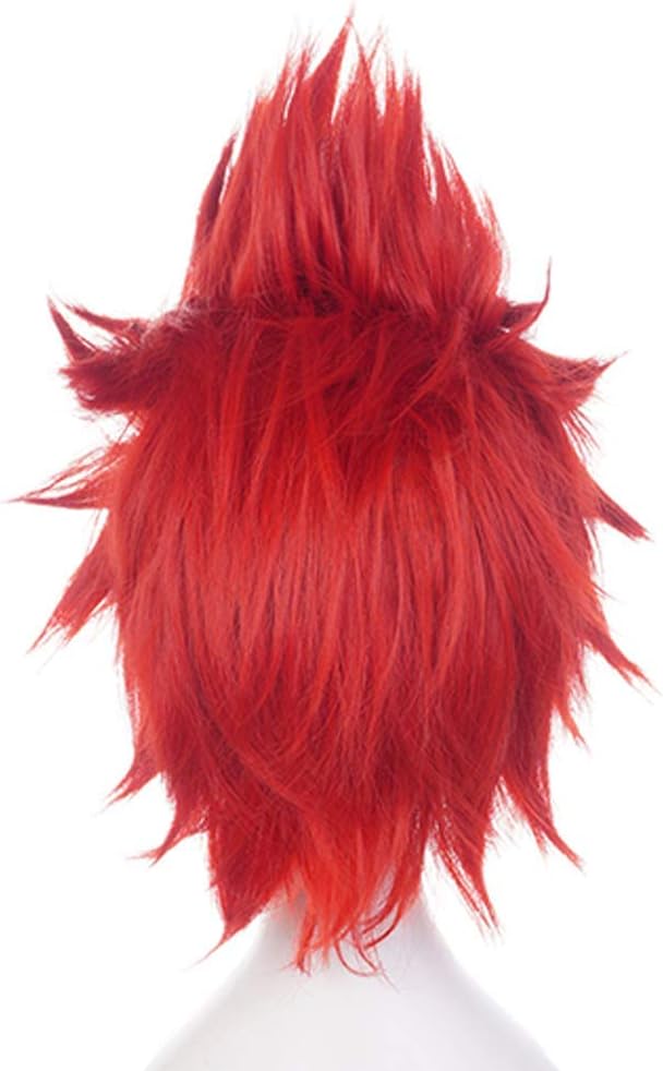 Topcosplay Anime Cosplay Wig Synthetic Wigs with free cap Short Red Wig for Halloween Costume Party, Kirishima Eijiro - Image 3