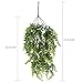 HOGADO 2pcs Artificial Hanging Ferns Plant Fake Plastic Hanging Greenery Plant Kimberly Queen Boston Fern for Wall Indoor Outside Hanging Basket Planter Floral Wedding Greenery Garland