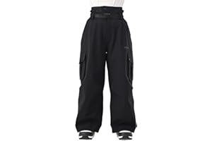 HIGH EXPERIENCE Snowboard Pants for Women Men Baggy Ski Pants Snow Loose Warm Insulated Winterproof Waterproof
