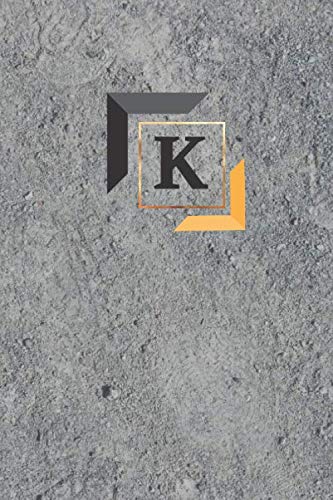 Elegant monogram Notebook for boys and girls Letter K: Lined notebook, journal gift, 100 pages, soft cover, 6x9 inches