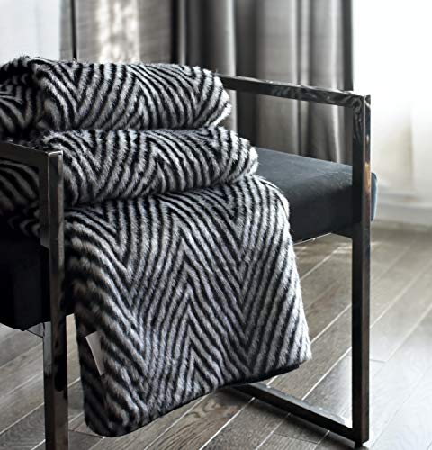 Nicole Miller Mink Faux Fur Throw Luxury Plush Blanket In Brown Taupe Or Silver Gray Grey Pricepulse