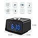 Alarm Clock Radio, Fywonder Digital Alarm Clock, Dual USB Charging Port, Indoor Thermometer, AUX-in Speaker, Brightness Dimmer Night Light, Snooze and Dual Alarm for Office, Travel, Hotel, Bedroom