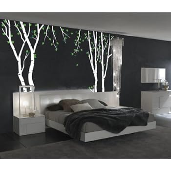 Innovative Stencils Large Wall Birch Tree Decal Forest Kids Vinyl Sticker Removable With Leaves Branches 1119 96 8ft Tall White Trees Green #tree #branch #canopy #bed Innovative Stencils Large Wall Birch Tree Decal Forest Kids Vinyl Sticker Removable With Leaves Branches 1119 96 8ft Tall White Trees Green