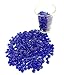 Rastogi Handicrafts Centerpieces, ,Glass Gems for Vase Fillers,Wedding Decoration Pebbles One side flat 100 pcs (Blue)12 mm