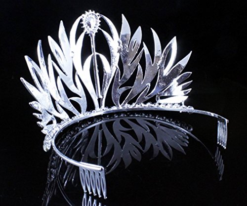 Janefashions Sexy Floral Austrian Crystal Rhinestone Tiara Hair Comb Crown Prom Silver T11979
