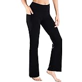 Yogipace Petite/Regular/Tall Women's Bootcut Yoga Pants Lounge Workout Pants with Side Pockets