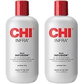 CHI Infra Silk Infusion, Leave-In Reconstructing Treatment To Strengthen & Protect All Hair Types, Alcohol-Free, 12 Oz, Pack of 2