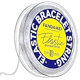 FANDAMEI 1mm Elastic Bracelet String Cord, Crystal