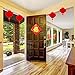 SHIYIXING 26PCS Chinese New Year Decorations 2020 Spring Festival Couplets,Wall Stickers Poem Red Lantern Wallpaper Red Envelope Fu Paper Chunlian 118CM 150CM Happy New Year Decorations