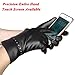 LETHMIK Winter Driving Leather Gloves Womens Touchscreen Texting Fleece Lined with Rivet Cuff Black-M
