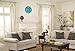 45Min 10-Inch 3D Number Dial Face Modern Wall Clock, Silent Non-Ticking Round Home Decor Wall Clock with Arabic Numerals, 7 Colors(Cyan)