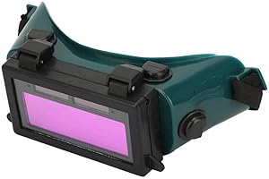 Auto Darkening Welding Goggles, Solar Welder Eye Mask Glasses, Protective Welding Glasses (Dark Green)