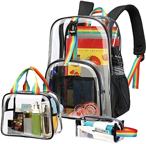 Black, Backpack + Handbag + Pencil Case 