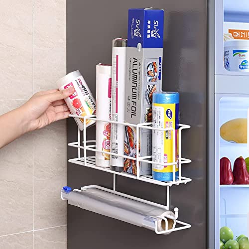 GAGUIUP Kitchen Wrap Organizer Rack With Cutter, Mount to Solid
