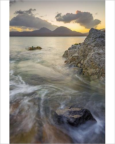 10x8 Print of Isle of Jura and Paps of Jura Mountains across Bunnahabhain Bay and Sound of (10709506)