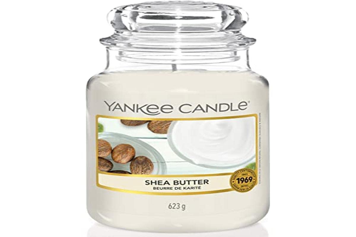 Yankee Candle Large Jar Scented Candle, Shea Butter, Up to 150 Hours Burn Time