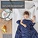 Degrees of Comfort Weighted Blanket for Kids - 6 LB Kids Weighted Throw with Cover - Cozyheat Minky Plush Cover Included - Washable Blankets with Micro Glass Beads Technology - 36x48, 6 Lbs, Navy
