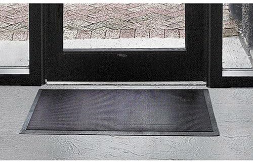 Natural Rubber 220 Multi-Guard Heavy Duty Mat, for Outdoor Entrances, 3' Width x 5' Length x 1/2" Thickness, Black