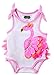 Mud Pie Baby Girl One Piece Crawler Bodysuit, White, 0-3 Months