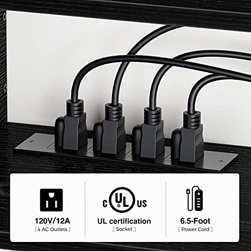 Rolanstar TV Stand with Power Outlet, Floating TV Stand with RGB Lights