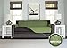 Sofa Shield Couch Slip Cover with Patented Strap, Cushion Protector, US Designed Reversible Stain and Dog Tear Resistant Slipcover, 70 inch Seat, Washable Covers for Dogs Pets, Hunter Green Sage
