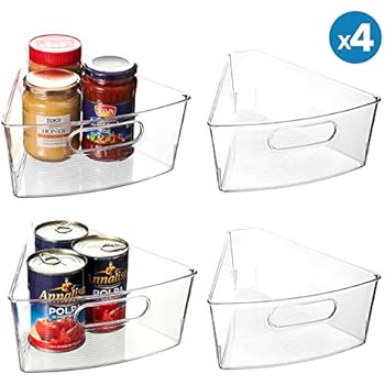 Lazy Susan Organizer, Set of 4 Clear Transparent 10.3